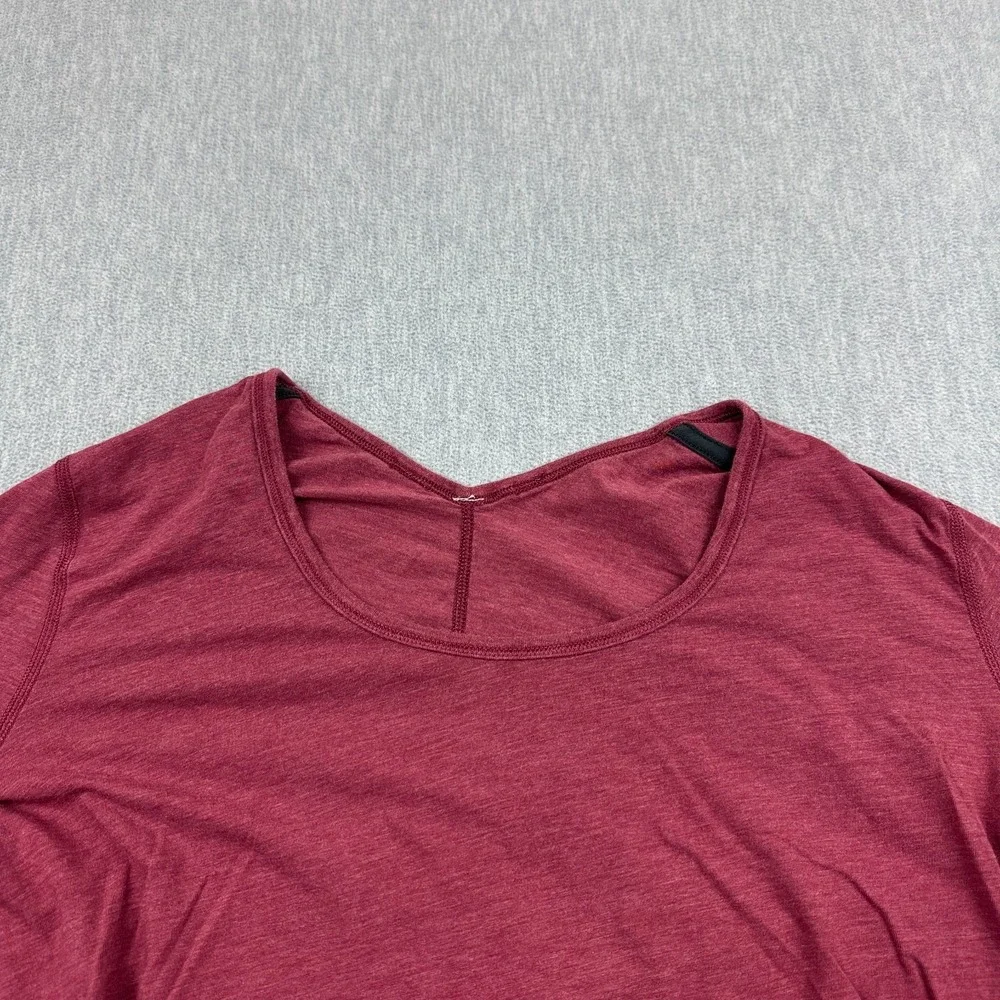 Lululemon Shirt‎ Womens 8 Maroon Yogini 5 Year Long Sleeve Tee Athletic Yoga Gym - Picture 2 of 10